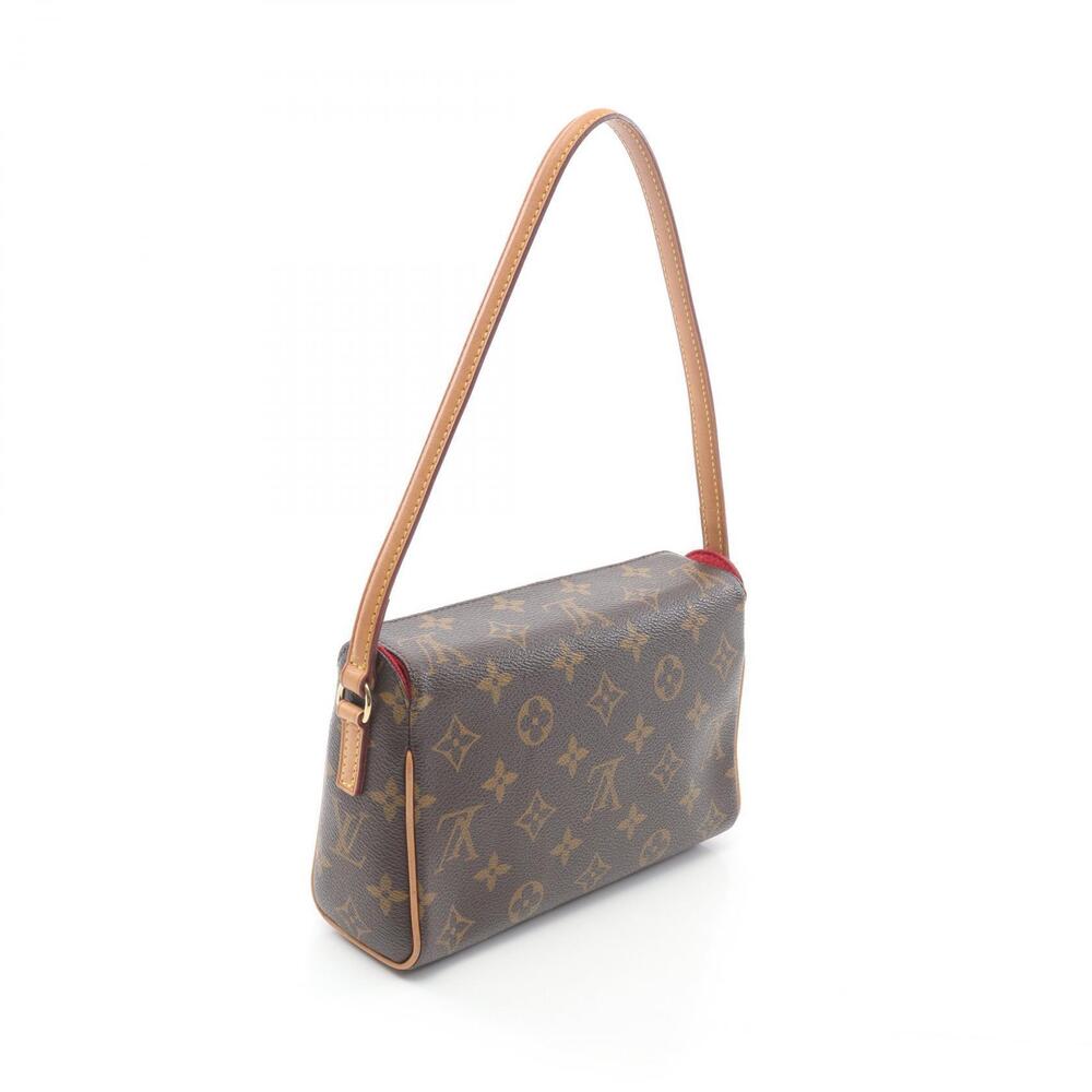 Louis Vuitton Brown Canvas Monogram Handbag Leather Recital